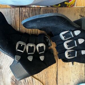 Black western booties